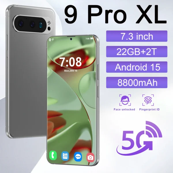 smartphone original 9 pro xl 7.3 fhd