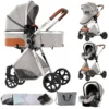poussette bébé 3 en 1 avec siège auto pliable