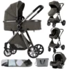 poussette bébé 3 en 1 avec siège auto pliable