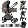 poussette bébé 3 en 1 avec siège auto pliable