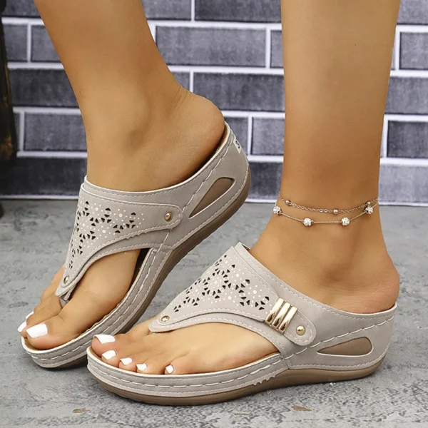 sandales compensées confortables