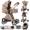 poussette bébé 3 en 1 avec siège auto pliable