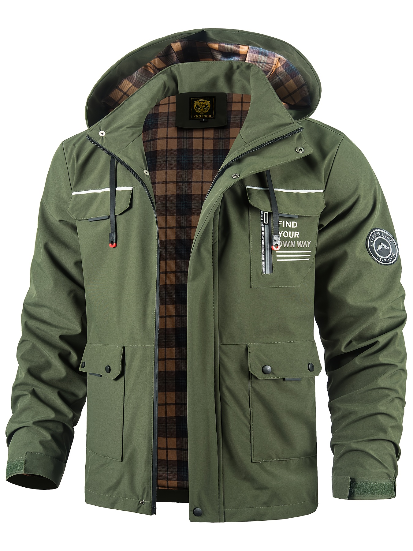 veste de sport légère pour hommes, d'extérieur, manteau décontracté coupe vent, respirant pour le printemps et l'automne, capuche amovible, conception multi poches, convient pour la randonnée, le cyclisme, la course et l'entraînement veste de sport légère pour hommes, d'extérieur, manteau décontracté coupe vent, respirant pour le printemps et l'automne, capuche amovible, conception multi poches, convient pour la randonnée, le cyclisme, la course et l'entraînement