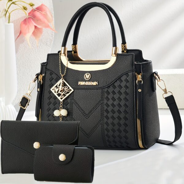 ensemble de sacs pour femmes : petit sac à main, sac cadeau de vacances, sac bandoulière, sac fourre tout, imprimé, design matelassé, design de niche avec une touche premium, tendance, nouvelle arrivée, ensemble multi pièces, sac décontracté adapté à diverses occasions quotidiennes comme sorties et