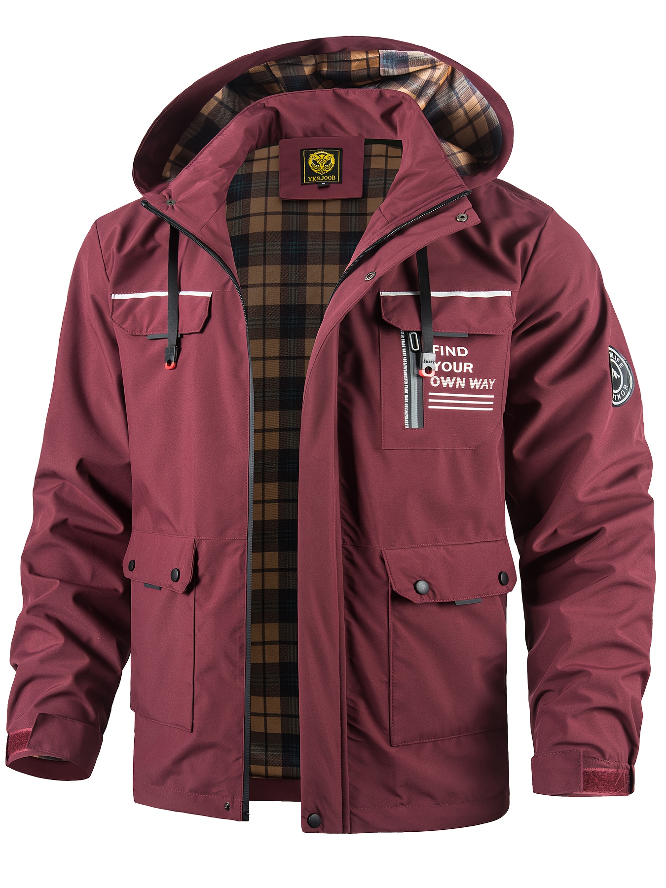 veste de sport légère pour hommes, d'extérieur, manteau décontracté coupe vent, respirant pour le printemps et l'automne, capuche amovible, conception multi poches, convient pour la randonnée, le cyclisme, la course et l'entraînement veste de sport légère pour hommes, d'extérieur, manteau décontracté coupe vent, respirant pour le printemps et l'automne, capuche amovible, conception multi poches, convient pour la randonnée, le cyclisme, la course et l'entraînement