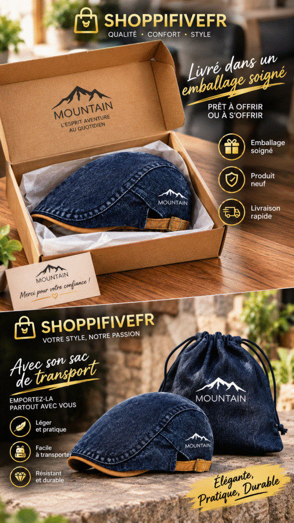 casquette sans bord homme denim