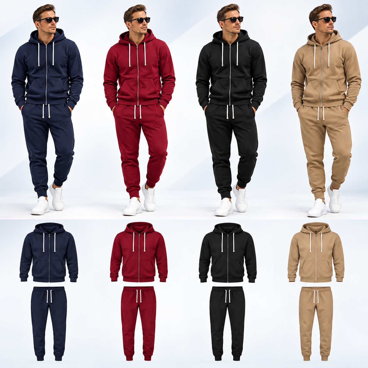 ensemble sport décontracté homme 8 pièces — hoodie & jogging ensemble sport décontracté homme 8 pièces — hoodie & jogging