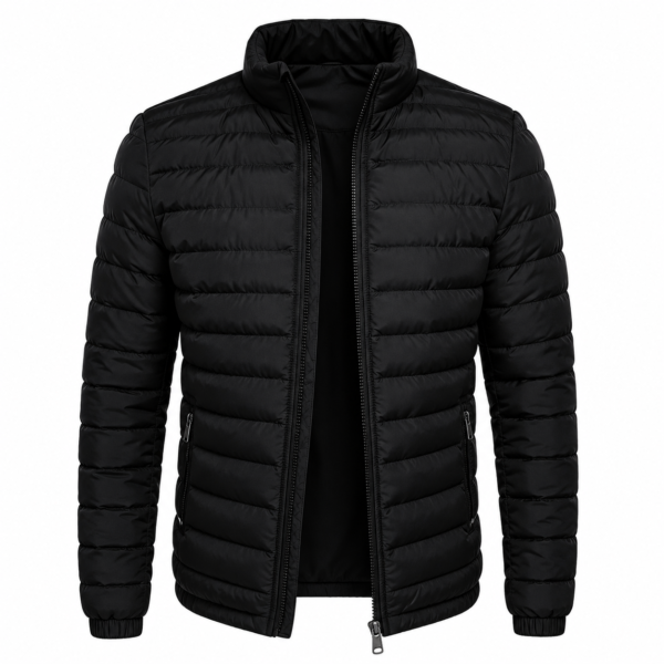 veste légère chaude homme — coupe vent zippée col montant