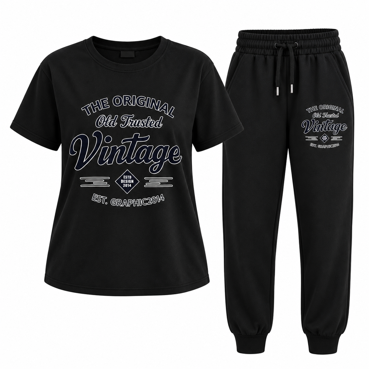 ensemble vintage streetwear — jogging & t shirt graphique ensemble vintage streetwear — jogging & t shirt graphique