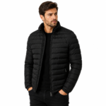 Veste Légère Chaude Homme — Coupe-Vent Zippée Col Montant