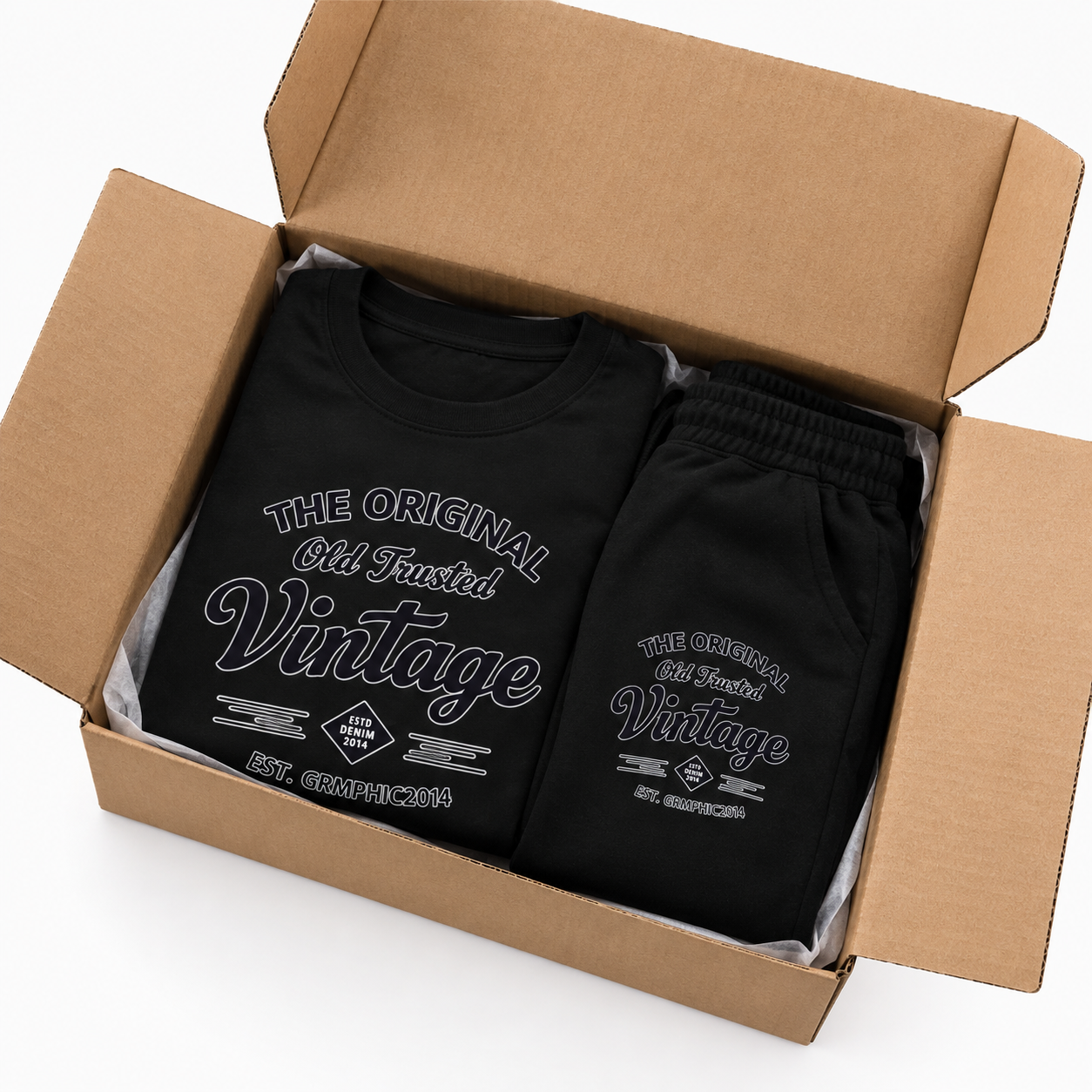 ensemble vintage streetwear — jogging & t shirt graphique ensemble vintage streetwear — jogging & t shirt graphique