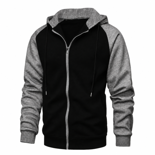 sweat à capuche homme — raglan zippé & confortable