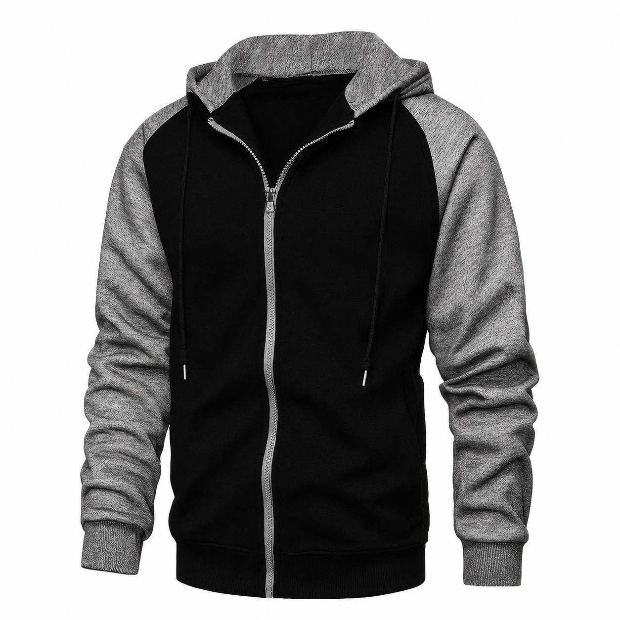 sweat à capuche homme — raglan zippé & confortable sweat à capuche homme — raglan zippé & confortable