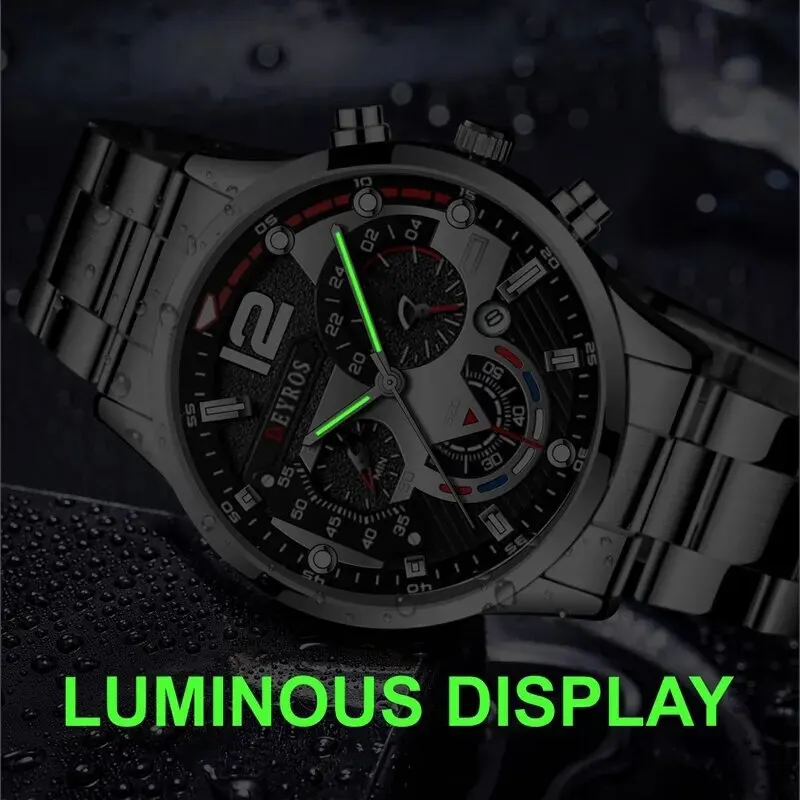 montre à quartz argentée de luxe pour hommes avec bracelet en acier inoxydable, montre d'affaires décontractée, horloge shoous, mode, 2 pièces montre à quartz argentée de luxe pour hommes avec bracelet en acier inoxydable, montre d'affaires décontractée, horloge shoous, mode, 2 pièces
