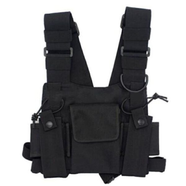 sac de poitrine pour homme & sac de moto, sac de poitrine tactique durable et léger, gilet pour course et randonnée, sac à dos tactique multi poches avec sangle réglable, convient pour l'aventure en plein air, la randonnée, la pêche et le camping