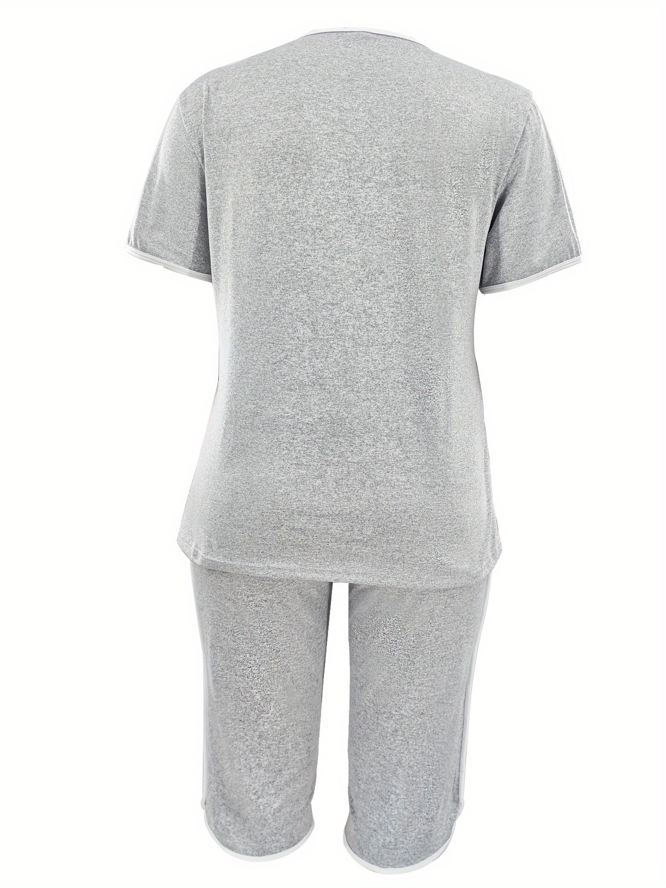grande taille grande taille 1 ensemble printemps Été mode grande taille tenue femme manches courtes col rond imprimé cœur ruché pantalon capri ample avec poches vêtement décontracté streetwear grande taille grande taille 1 ensemble printemps Été mode grande taille tenue femme manches courtes col rond imprimé cœur ruché pantalon capri ample avec poches vêtement décontracté streetwear