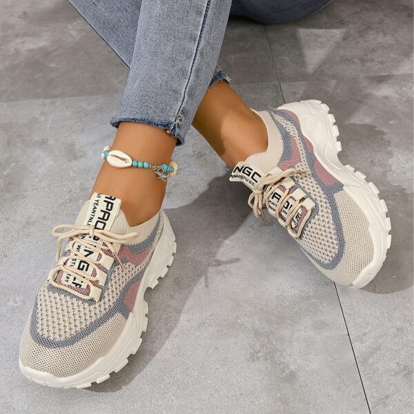 chaussures de sport décontractées et respirantes polyvalentes pour toutes les saisons, chaussures de sport tendance en maille à semelle souple pour femmes, chaussures pour femmes, baskets