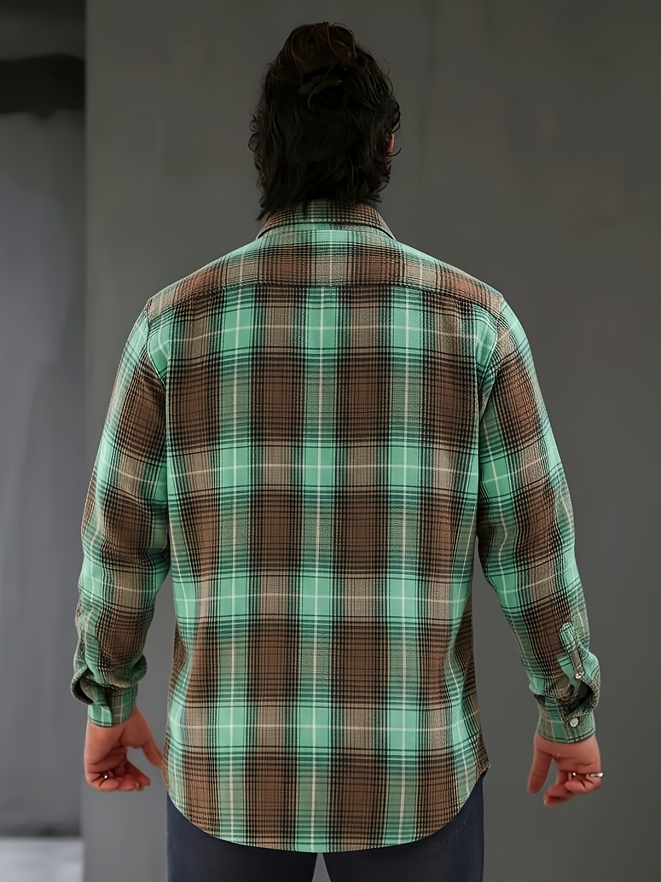 chemise vintage à carreaux verts et marron pour homme, style décontracté à poches doubles pour printemps/automne, haut polyvalent, design rétro à carreaux, coupe détendue, lavage à la main, tissu non Élastique, chemise homme, coupe régulière, pour passionnés de vêtements de travail, tenue décontractée, taille chinoise, veuillez consulter attentivement le guide des tailles chemise vintage à carreaux verts et marron pour homme, style décontracté à poches doubles pour printemps/automne, haut polyvalent, design rétro à carreaux, coupe détendue, lavage à la main, tissu non Élastique, chemise homme, coupe régulière, pour passionnés de vêtements de travail, tenue décontractée, taille chinoise, veuillez consulter attentivement le guide des tailles