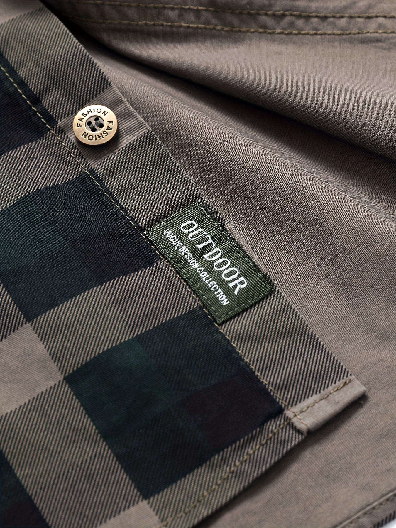 nouvelle chemise à carreaux à manches longues pour homme, printemps/automne, pour tenue décontractée quotidienne, chemise de travail avec grandes poches nouvelle chemise à carreaux à manches longues pour homme, printemps/automne, pour tenue décontractée quotidienne, chemise de travail avec grandes poches