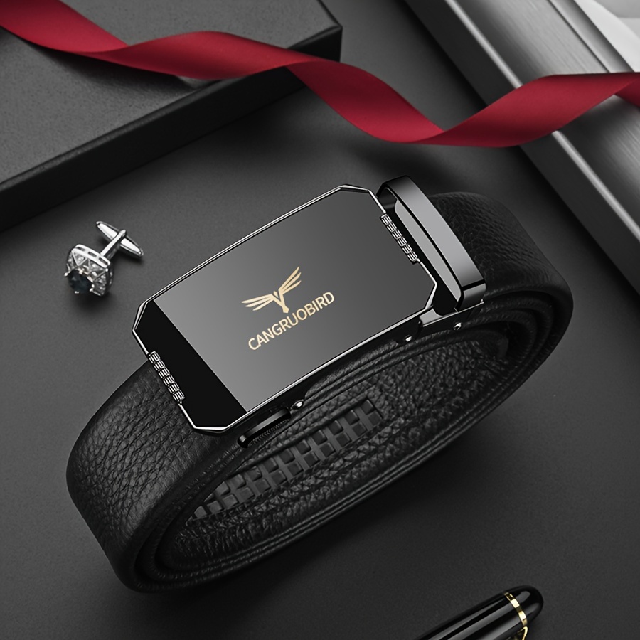 1 ceinture pour homme à boucle automatique réglable ceinture noire élégante, boucle en alliage, style affûté pour tenue d'affaires et décontractée 1 ceinture pour homme à boucle automatique réglable ceinture noire élégante, boucle en alliage, style affûté pour tenue d'affaires et décontractée
