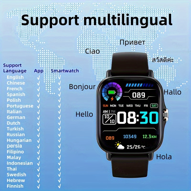 nouvelle montre connectée avec appel/réception sans fil, modes sportifs multiples, contrôle de l'appareil photo, notifications de messages, design ultra fin sans cadre. convient pour android et iphone, unisexe, idéale comme cadeau nouvelle montre connectée avec appel/réception sans fil, modes sportifs multiples, contrôle de l'appareil photo, notifications de messages, design ultra fin sans cadre. convient pour android et iphone, unisexe, idéale comme cadeau
