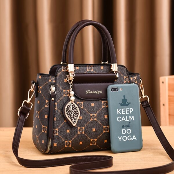 sac de haute qualité avec pendentif, sac à grande capacité imprimé pour femmes, nouveau tendance, cadeau d'anniversaire, rendez vous, réception d'affaires, sac de mère pour femmes d'âge moyen, sac à main, sac à bandoulière, sac à bandoulière atmosphérique, essentiel pour les femmes pour sortir