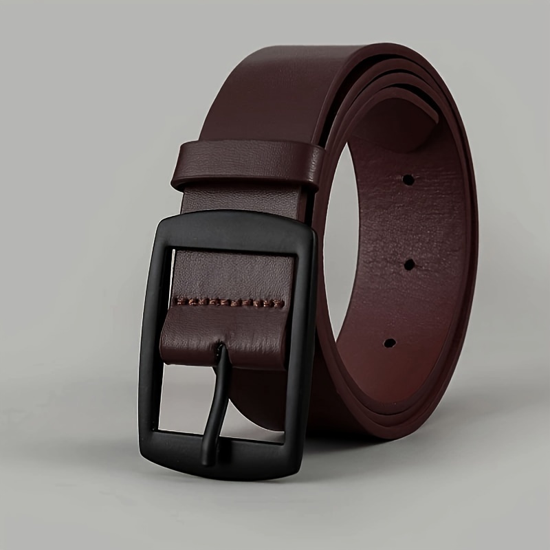 1pc ceinture en cuir pu tendance pour hommes, design facile et rétro, boucle lisse, pour la vie quotidienne des hommes, les loisirs, les fêtes, les festivals et le travail 1pc ceinture en cuir pu tendance pour hommes, design facile et rétro, boucle lisse, pour la vie quotidienne des hommes, les loisirs, les fêtes, les festivals et le travail