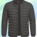 Veste Légère Chaude Homme — Coupe-Vent Zippée Col Montant