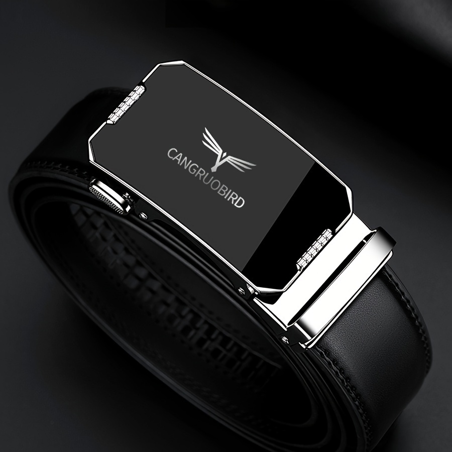 1 ceinture pour homme à boucle automatique réglable ceinture noire élégante, boucle en alliage, style affûté pour tenue d'affaires et décontractée 1 ceinture pour homme à boucle automatique réglable ceinture noire élégante, boucle en alliage, style affûté pour tenue d'affaires et décontractée