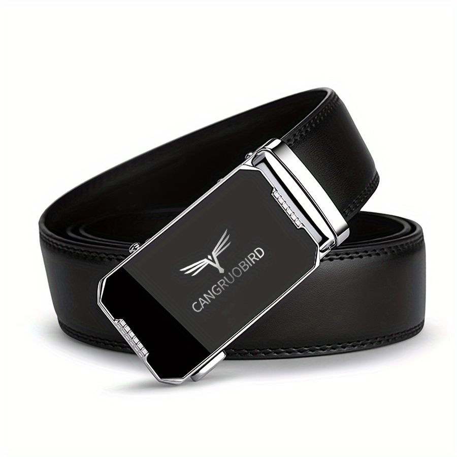 1 ceinture pour homme à boucle automatique réglable ceinture noire élégante, boucle en alliage, style affûté pour tenue d'affaires et décontractée 1 ceinture pour homme à boucle automatique réglable ceinture noire élégante, boucle en alliage, style affûté pour tenue d'affaires et décontractée