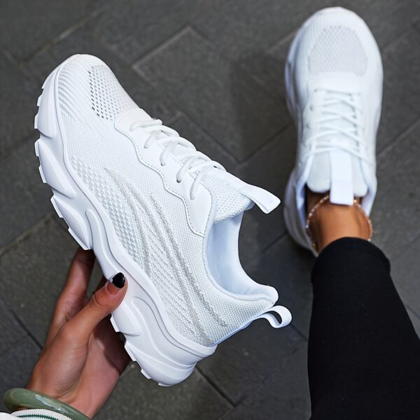 [baskets] chaussures de sport basses pour femmes, tendance, mode, douces, confortables, respirantes, couleur unie, décontractées, polyvalentes, durables et faciles à porter