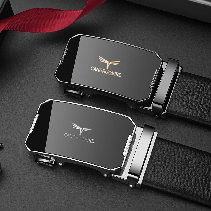 1 ceinture pour homme à boucle automatique réglable ceinture noire élégante, boucle en alliage, style affûté pour tenue d'affaires et décontractée 1 ceinture pour homme à boucle automatique réglable ceinture noire élégante, boucle en alliage, style affûté pour tenue d'affaires et décontractée