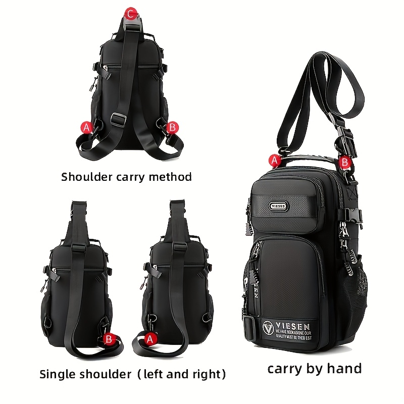 sac de poitrine tendance anti vol multi usage pour hommes et femmes, sac de voyage sportif à une épaule ou croisé, sac à dos léger et petit sac de poitrine tendance anti vol multi usage pour hommes et femmes, sac de voyage sportif à une épaule ou croisé, sac à dos léger et petit