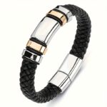 Bracelet Homme Cuir & Acier
