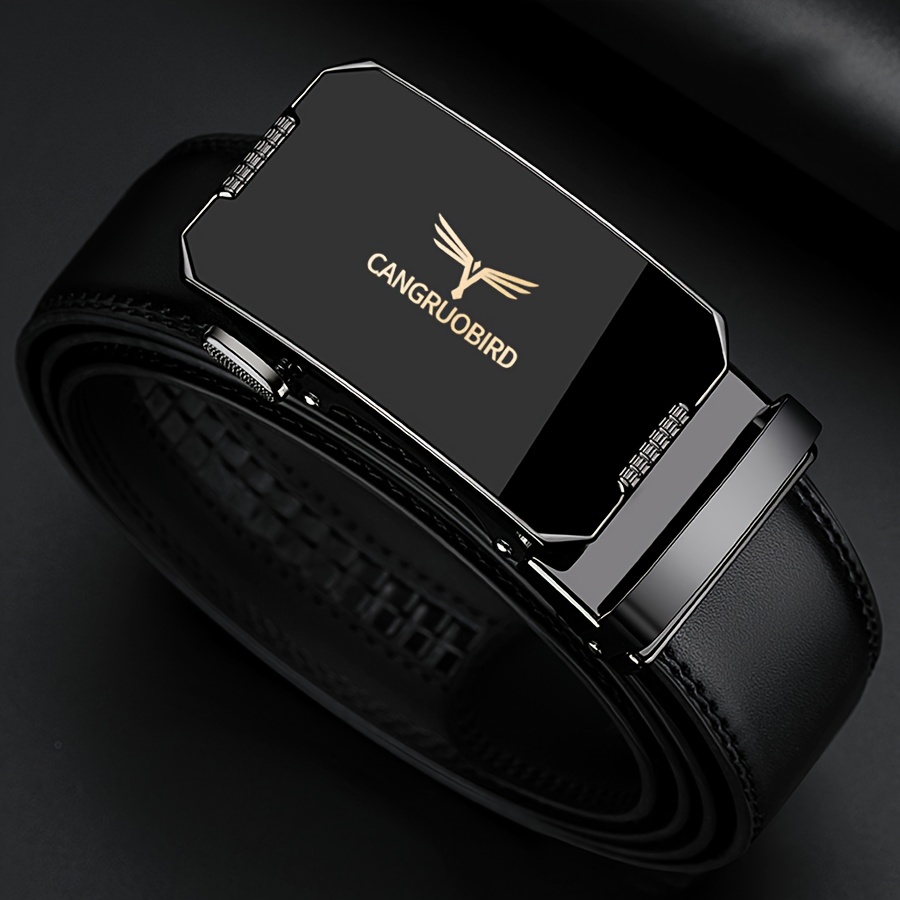 1 ceinture pour homme à boucle automatique réglable ceinture noire élégante, boucle en alliage, style affûté pour tenue d'affaires et décontractée 1 ceinture pour homme à boucle automatique réglable ceinture noire élégante, boucle en alliage, style affûté pour tenue d'affaires et décontractée