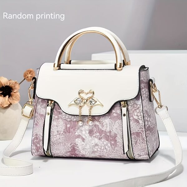 nouveau sac à main texturé haut de gamme pour femmes, élégant et pratique, imprimé, sac à main tendance, sac à bandoulière et sac à bandoulière pour dames à la mode.