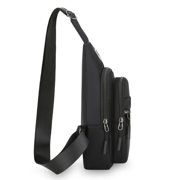 sac de poitrine en nylon décontracté pour hommes shilan sac à dos bandoulière ajustable avec fermeture Éclair, plusieurs compartiments pour les sports extérieurs, la randonnée quotidienne et le cyclisme, matériau facile d'entretien