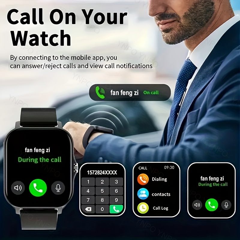 nouvelle montre connectée avec appel/réception sans fil, modes sportifs multiples, contrôle de l'appareil photo, notifications de messages, design ultra fin sans cadre. convient pour android et iphone, unisexe, idéale comme cadeau nouvelle montre connectée avec appel/réception sans fil, modes sportifs multiples, contrôle de l'appareil photo, notifications de messages, design ultra fin sans cadre. convient pour android et iphone, unisexe, idéale comme cadeau