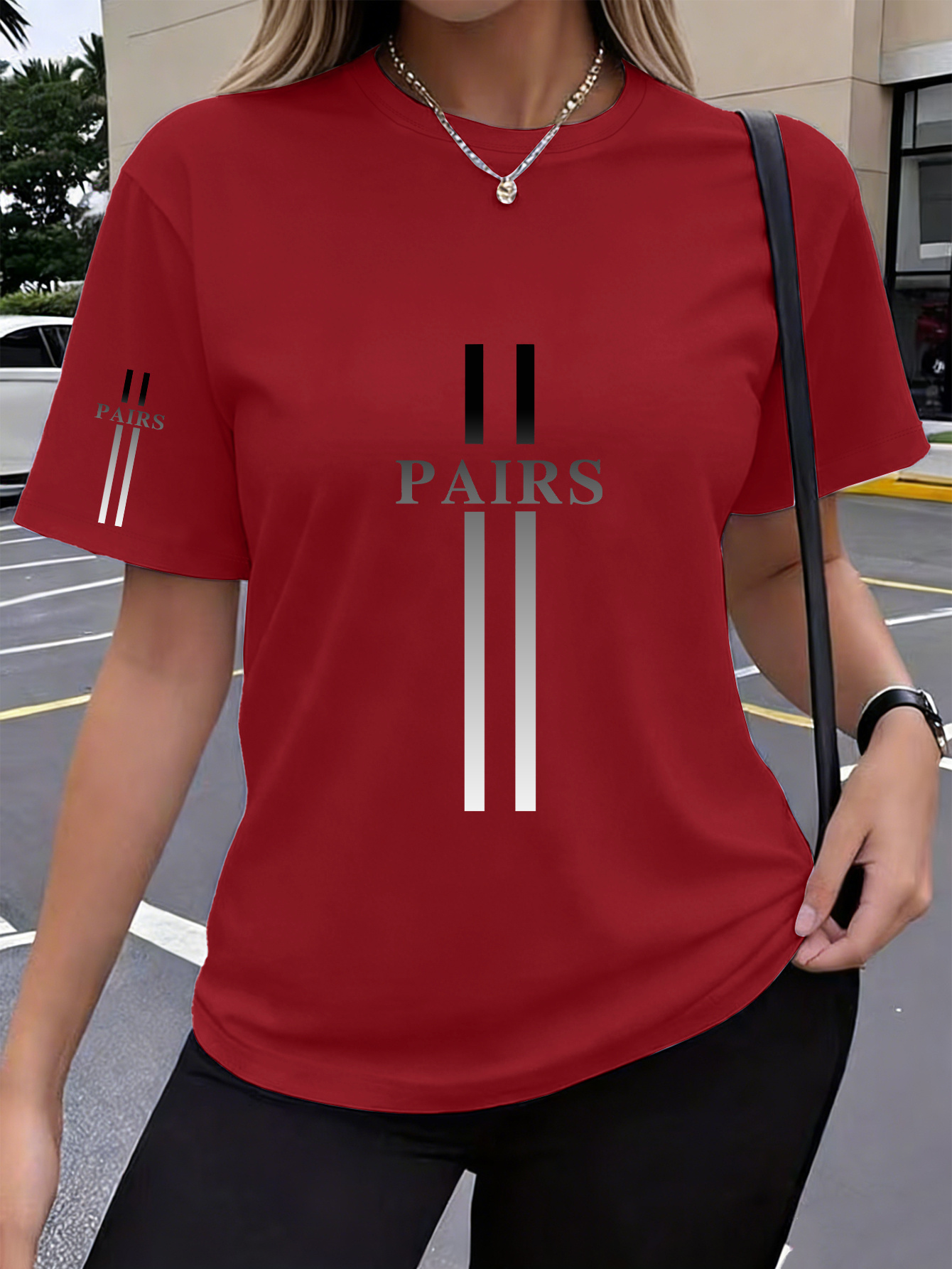 t shirt 1 pièce pour femme, style y2k, à manche unique, avec imprimé "paris" à rayures dégradées, vêtement de sport, confortable et respirant pour l'été, à col rond et manches courtes, haut élégant, décontracté, polyvalent pour le quotidien t shirt 1 pièce pour femme, style y2k, à manche unique, avec imprimé "paris" à rayures dégradées, vêtement de sport, confortable et respirant pour l'été, à col rond et manches courtes, haut élégant, décontracté, polyvalent pour le quotidien