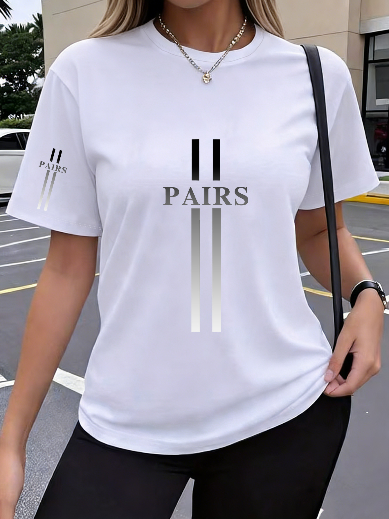t shirt 1 pièce pour femme, style y2k, à manche unique, avec imprimé "paris" à rayures dégradées, vêtement de sport, confortable et respirant pour l'été, à col rond et manches courtes, haut élégant, décontracté, polyvalent pour le quotidien t shirt 1 pièce pour femme, style y2k, à manche unique, avec imprimé "paris" à rayures dégradées, vêtement de sport, confortable et respirant pour l'été, à col rond et manches courtes, haut élégant, décontracté, polyvalent pour le quotidien
