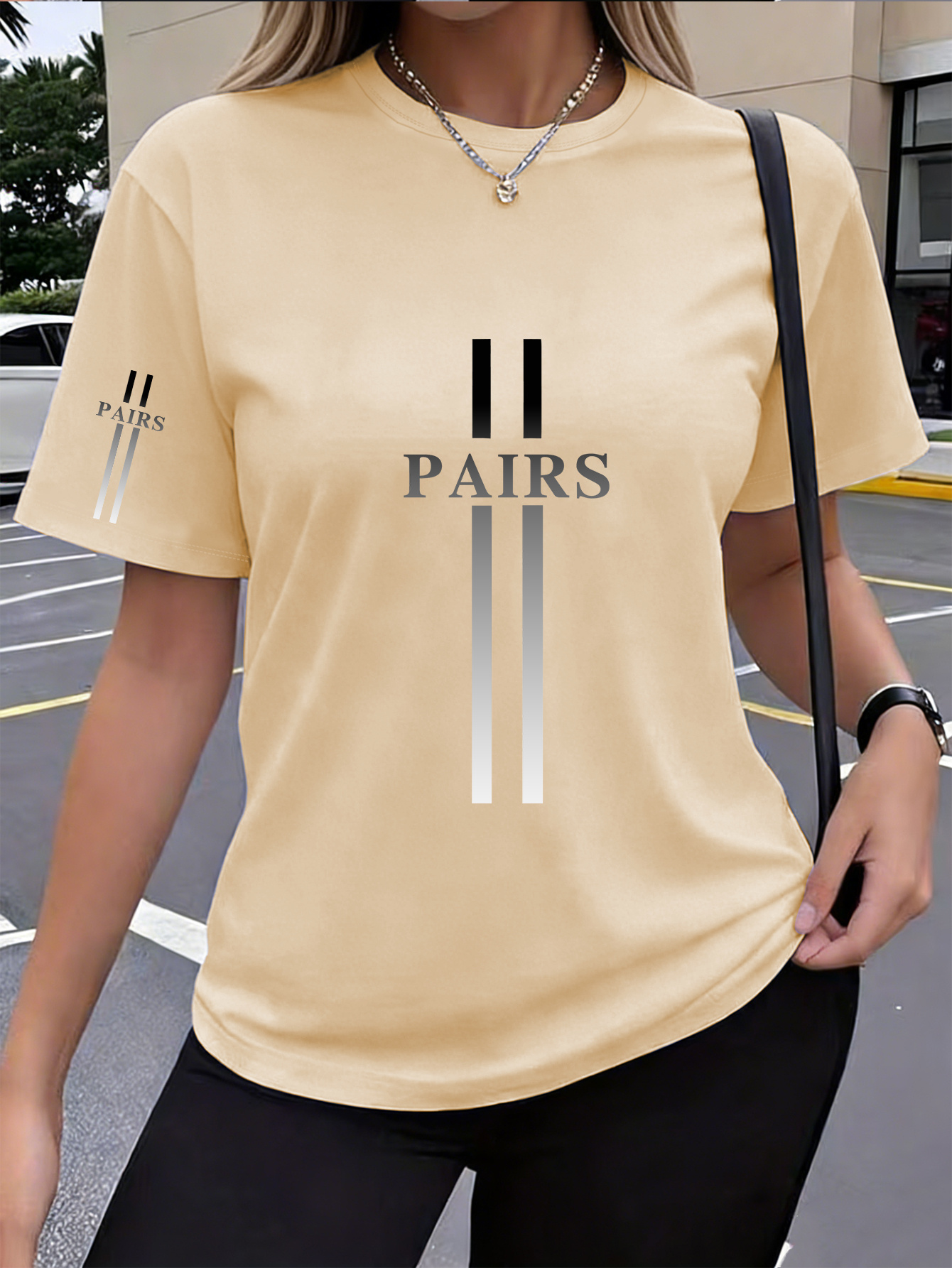 t shirt 1 pièce pour femme, style y2k, à manche unique, avec imprimé "paris" à rayures dégradées, vêtement de sport, confortable et respirant pour l'été, à col rond et manches courtes, haut élégant, décontracté, polyvalent pour le quotidien t shirt 1 pièce pour femme, style y2k, à manche unique, avec imprimé "paris" à rayures dégradées, vêtement de sport, confortable et respirant pour l'été, à col rond et manches courtes, haut élégant, décontracté, polyvalent pour le quotidien