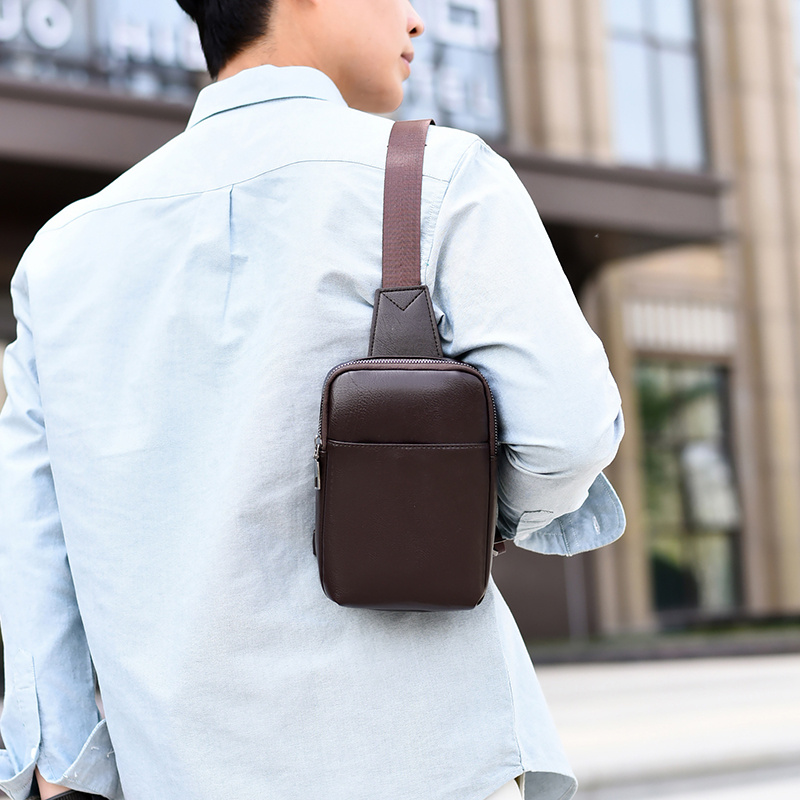 sac bandoulière poitrine homme pu sac à Épaule unique sac bandoulière poitrine homme pu sac à Épaule unique