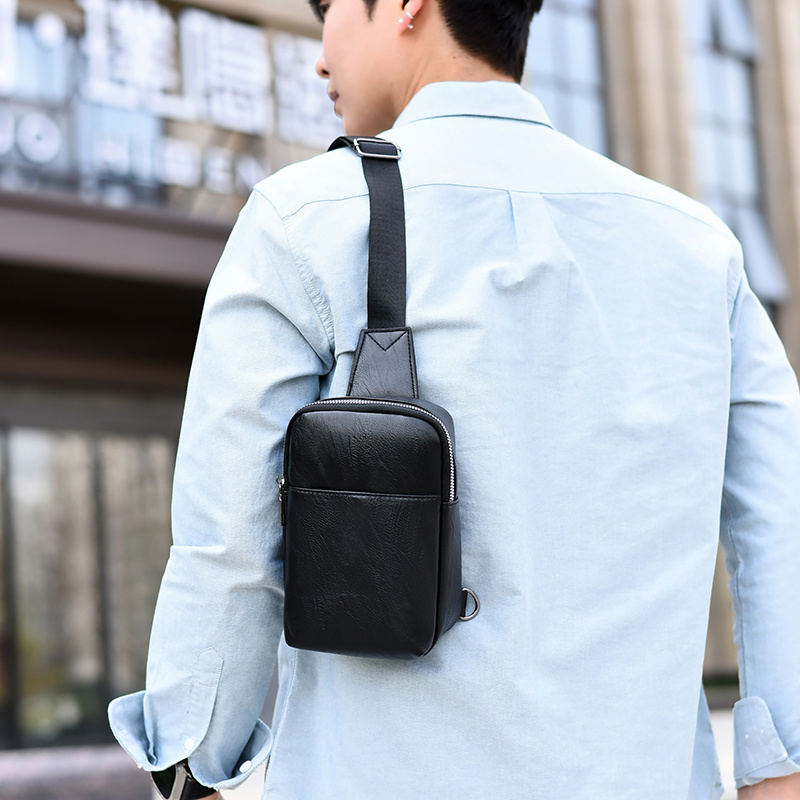 sac bandoulière poitrine homme pu sac à Épaule unique sac bandoulière poitrine homme pu sac à Épaule unique