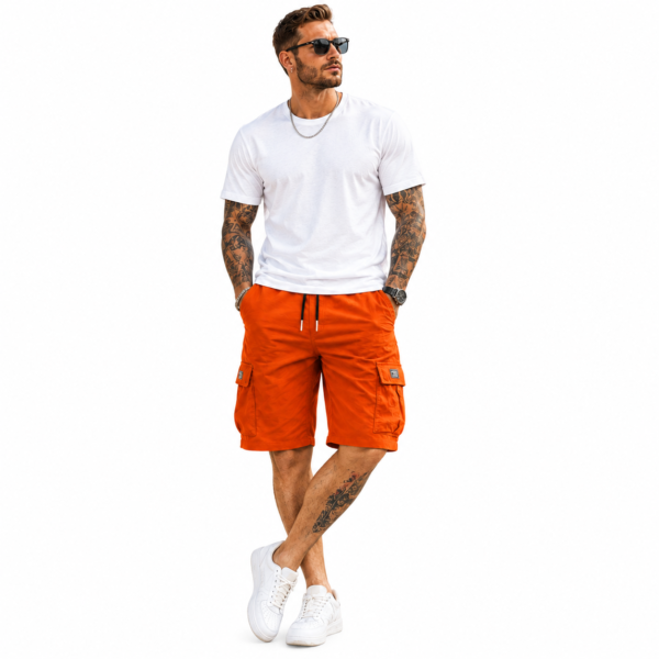 short cargo homme multi poches