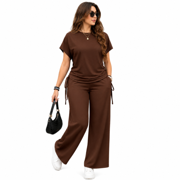ensemble femme décontracté — t shirt & pantalon fluide