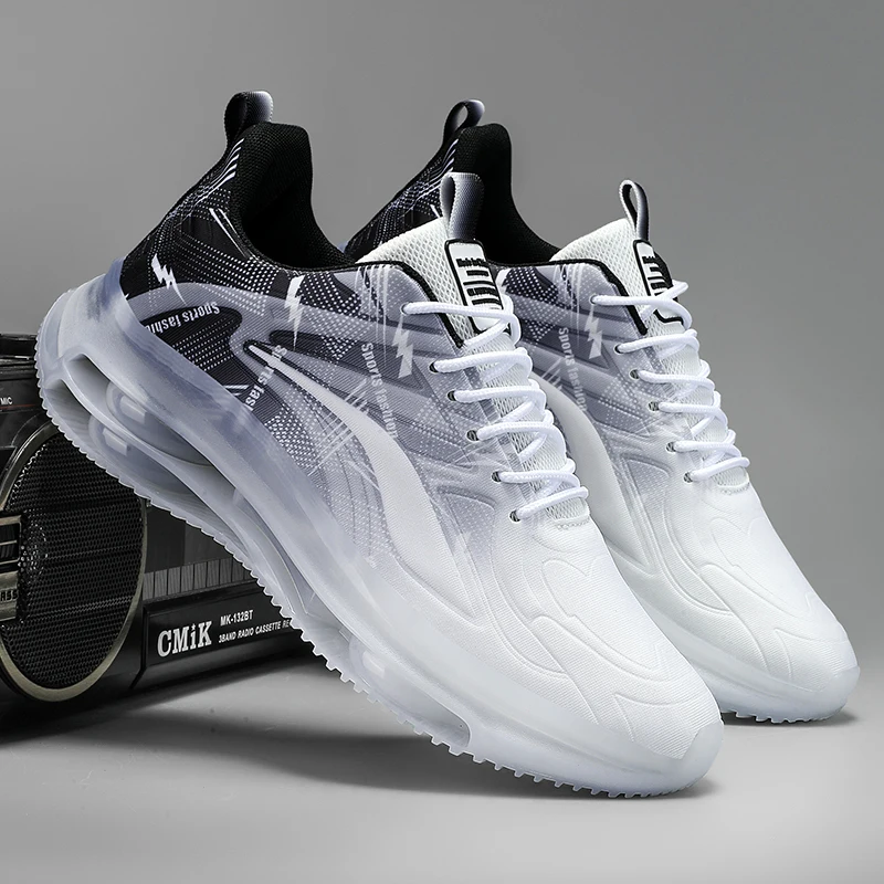 chaussures de basket ball à la mode pour hommes, avec coussin d'air, confortables et antidérapantes, respirantes et absorbant les chocs, adaptées aux activités de plein air pour hommes chaussures de basket ball à la mode pour hommes, avec coussin d'air, confortables et antidérapantes, respirantes et absorbant les chocs, adaptées aux activités de plein air pour hommes