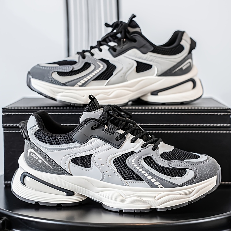chaussures de course homme légères et résistantes à la route baskets basses respirantes avec soutien cussonné, semelle antidérapante & support de voûte plantaire, idéales pour entraînement, randonnée ou tenue décontractée dessus en pu/tissu & semelle intérieure eva (gris/noir) chaussures de course homme légères et résistantes à la route baskets basses respirantes avec soutien cussonné, semelle antidérapante & support de voûte plantaire, idéales pour entraînement, randonnée ou tenue décontractée dessus en pu/tissu & semelle intérieure eva (gris/noir)