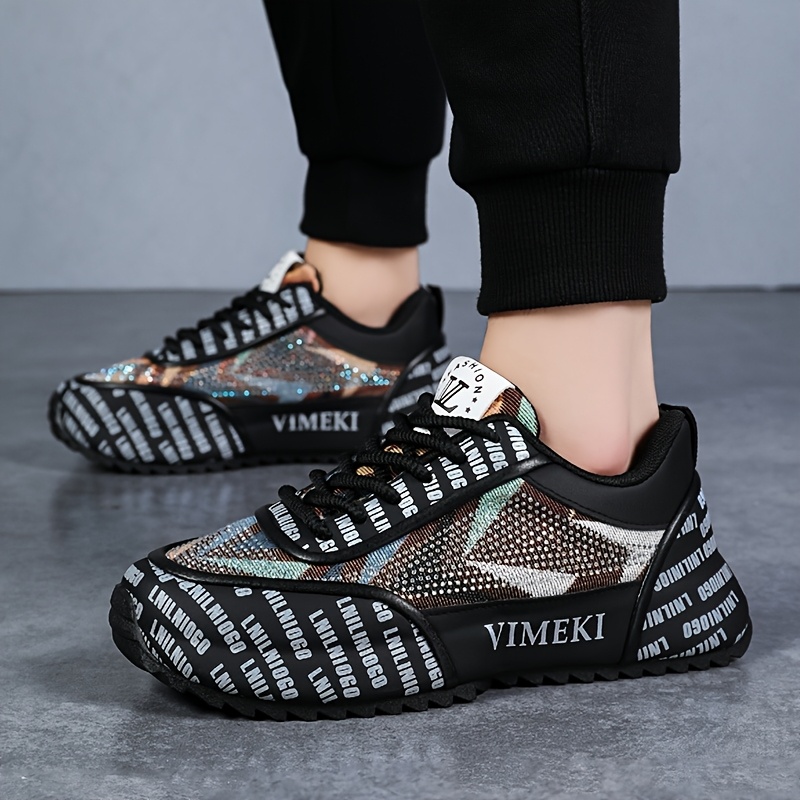 1 paire de baskets à la mode pour hommes chaussures basses décontractées à lacets avec dessus en faux, intérieur en tissu et semelle en caoutchouc 1 paire de baskets à la mode pour hommes chaussures basses décontractées à lacets avec dessus en faux, intérieur en tissu et semelle en caoutchouc