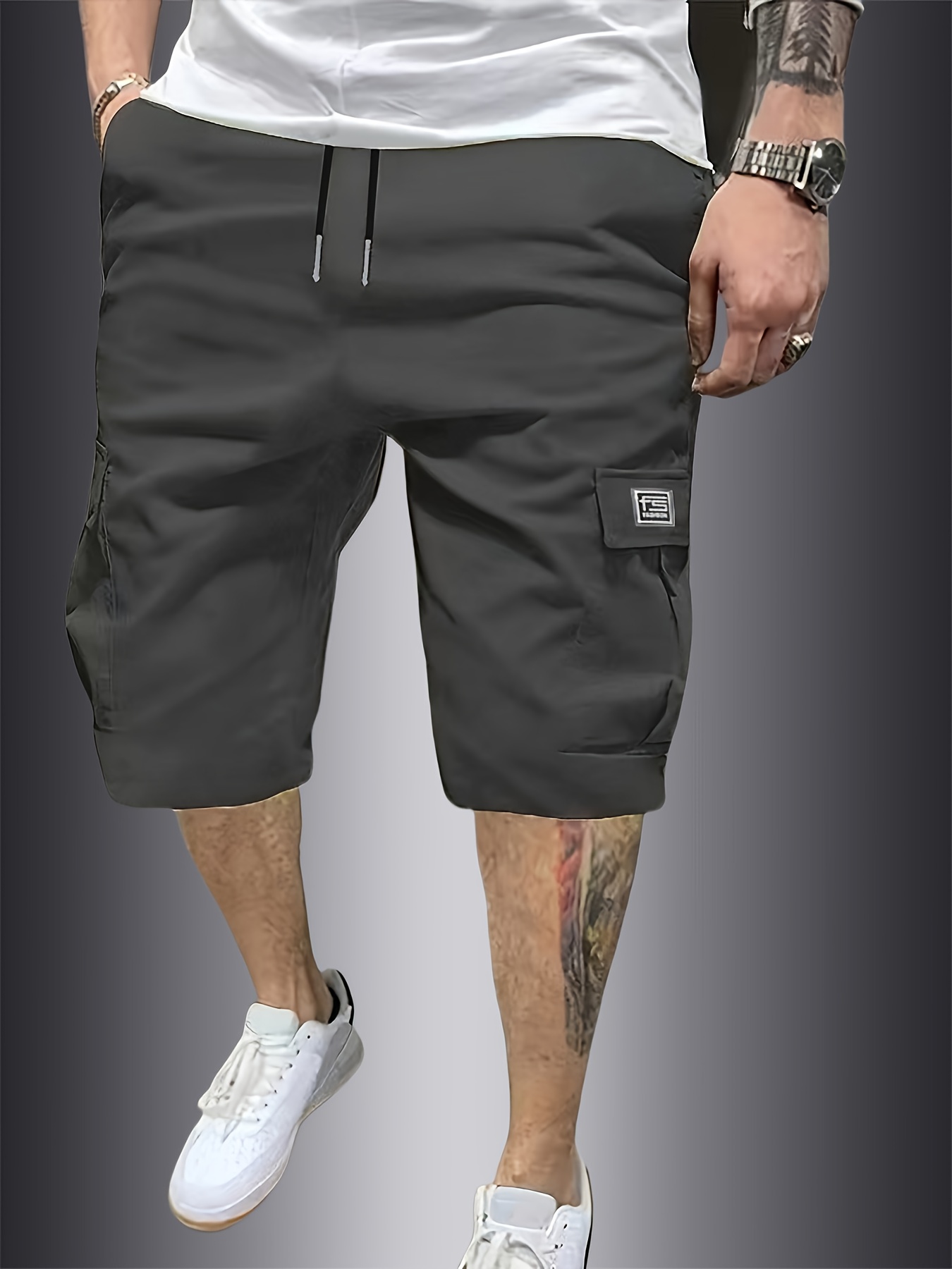nouveau short de travail cargo transfrontalier pour homme avec plusieurs poches, short de randonnée décontracté et à la mode pour l'extérieur pour homme nouveau short de travail cargo transfrontalier pour homme avec plusieurs poches, short de randonnée décontracté et à la mode pour l'extérieur pour homme