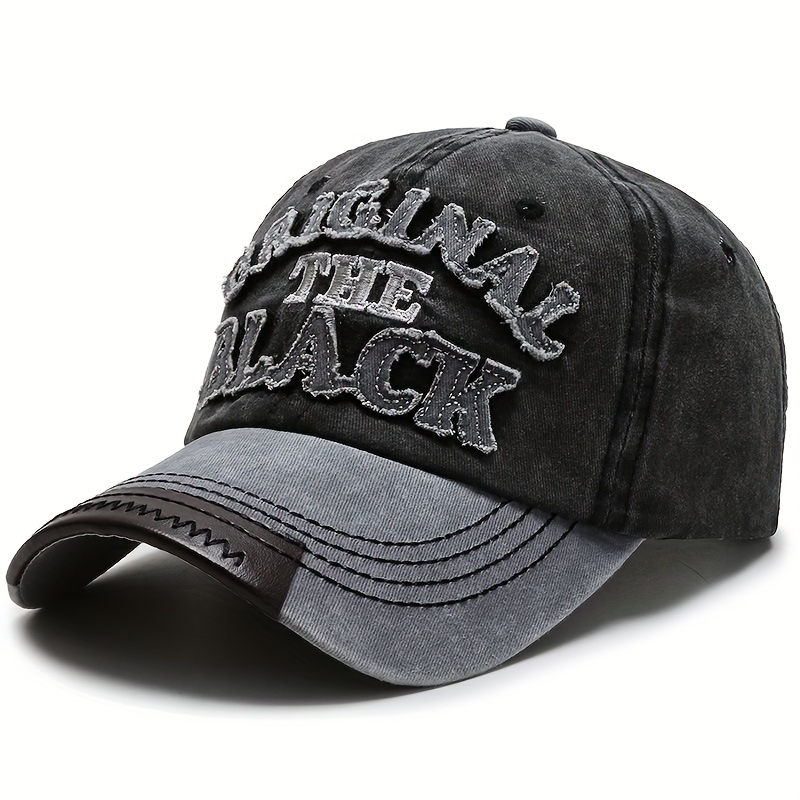 casquette de baseball unisexe, casquette à lettres « the black », casquette à visière de style sombre, casquette à bord incurvé polyvalente pour sports de plein air, rassemblements et fêtes, taille réglable, fait un excellent cadeau casquette de baseball unisexe, casquette à lettres « the black », casquette à visière de style sombre, casquette à bord incurvé polyvalente pour sports de plein air, rassemblements et fêtes, taille réglable, fait un excellent cadeau